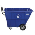 Standard Duty Plastic Recycling Tilt Truck,1/2 Cu. Yd, 850 Lbs Cap, 46-1/2&quot;L x 31&quot;W x 33&quot;H