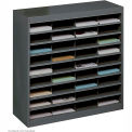 SAFCO E-Z Stor All-Steel Organizer - 37-1/2x12-3/4x36-1/2&quot; - 36 Compartments - Black
