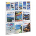 SAFCO Reveal Literature Rack - 30x2x34-3/4&quot; - 6 and 6 Pockets