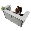 88&quot; W x 44&quot;D x 44&quot;H U-Shaped Reception Station, Gray Counter/Gray Panel