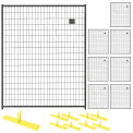 8 Panel Temporary Security Fence Kit, Black Welded Wire