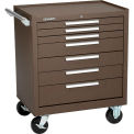 Kennedy 29" 7-Drawer Roller Cabinet w/ Ball Bearing Slides - Brown