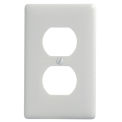Bryant Duplex Plate, 1-Gang, Standard, White Nylon