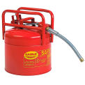 Eagle 1215SX5 D.O.T. Approved Transport Can with 5/8&quot;Flexible Hose Type II Red 5 Gal.