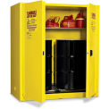 EAGLE Vertical Drum Cabinet For Flammable Hazardous Waste - 58x31x65&quot; - 2 Drums - Manual-Close Doors