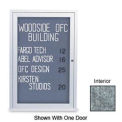 United Visual Products 48&quot; x 36&quot; 2-Door Indoor Enclosed Marble Easy Tack Board with Satin Frame
