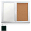 United Visual Products 42&quot;W x 32&quot;H Outdoor Combo Board w/Licorice Vinyl Letterboard & Corkboard