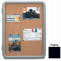 United Visual Products 18&quot;W x 24&quot;H Image Enclosed Corkboard with Black Frame