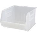 Quantum QUS270CL Ultra Stack and Hang Bin, 16-1/2 x 18 x 11 Clear - Pkg Qty 3