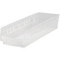 Quantum Plastic Shelf Bin, 8-3/8 x 17-7/8 x 4 Clear - Pkg Qty 10