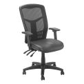 Multifunction Chair with Top Grain Leather Seat &  Mesh Back