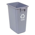 Recycling Container - Gray 15 Gallon 12"W X 18"D X 24"H