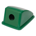 Recycling Bottle & Can Lid Only, 13&quot;W x 18&quot;D x 9&quot;H, Green