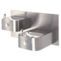 Barrier-Free &quot;Hi-Lo&quot; Wall Mounted 18G SS Drinking Fountain with Back Panel