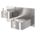 Barrier-Free &quot;Hi-Lo&quot; Wall Mounted 14G SS Drinking Fountain with Back Panel