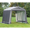 6x12x8 Peak Style Shed, Grey