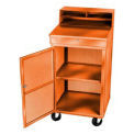 Receiving/Shop Desk, 24&quot;W x 22&quot;D x 49-1/2&quot;H, Orange