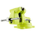 Model 1550 5&quot; Jaw Width 3-3/4&quot; Throat Depth High-Visibility Safety Vise W/ Swivel