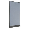 36-1/4"W x 64"H Electric Office Partition Panel, Blue