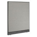 48-1/4"W x 46"H Office Partition Panel with Pass-Thru Cable, Gray