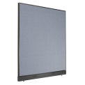 60-1/4"W x 64"H Electric Office Partition Panel, Blue