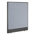 36-1/4&quot;W x 46&quot;H Office Partition Panel with Pass-Thru Cable, Blue
