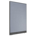 48-1/4"W x 64"H Office Partition Panel with Pass-Thru Cable, Blue
