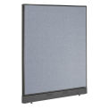 48-1/4"W x 46"H Non-Electric Office Partition Panel with Raceway, Blue