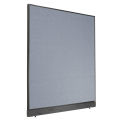 60-1/4"W x 64"H Non-Electric Office Partition Panel with Raceway, Blue