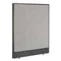 36-1/4&quot;W x 46&quot;H Electric Office Partition Panel, Gray