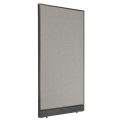 36-1/4&quot;W x 64&quot;H Electric Office Partition Panel, Gray