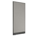 36-1/4"W x 76"H Electric Office Partition Panel, Gray