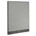 48-1/4"W x 46"H Electric Office Partition Panel, Gray