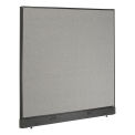 60-1/4"W x 46"H Electric Office Partition Panel, Gray