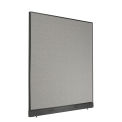 60-1/4"W x 64"H Electric Office Partition Panel, Gray