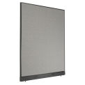 60-1/4"W x 76"H Electric Office Partition Panel, Gray