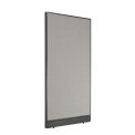 36-1/4&quot;W x 64&quot;H Office Partition Panel with Pass-Thru Cable, Gray