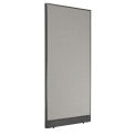 36-1/4"W x 76"H Office Partition Panel with Pass-Thru Cable, Gray