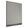 60-1/4"W x 64"H Office Partition Panel with Pass-Thru Cable, Gray
