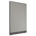 48-1/4"W x 64"H Non-Electric Office Partition Panel with Raceway, Gray