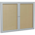 Ghent&#174; Outdoor Enclosed Satin Bulletin Board - 60&quot;W x 48&quot;H