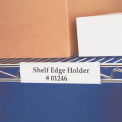 Wire Shelving Label Holder, 6" x 1-5/16", Clear, 25/Pk