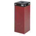 SAFCO Public Square Steel Recycle Collector - 37-Gallon Capacity - 38&quot;H - Burgundy