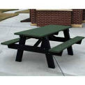 6' A-Frame Table, Recycled Plastic, Green