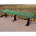 Trailside 6&#39; Flat Bench, Recycled Plastic, Green
