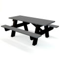 6' A-Frame Table, Recycled Plastic, Gray