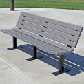6' Contour Bench, Recycled Plastic, Gray