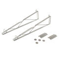 Nexel Silver Epoxy Single Arm Shelf Bracket (Pair), 14&quot;