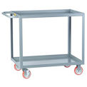 LITTLE GIANT All Welded Service Cart, 2 Lip Shelves, 24 x 48