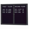 Aarco 2 Door Letter Board Cabinet Black Powder Coat - 48&quot;W x 36&quot;H